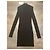 Courreges Courrèges schwarzes Rippstrick-Kleid mit Stehkragen - Ansicht 5