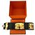 Hermès Hermes Bracciale in pelle nera con finiture dorate - vista 2