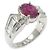 Autre Marque Anel de Pt900 Rubis e Diamantes