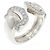 Cartier 2C Large 750 Weißgold Diamantring Größe 13