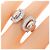Cartier 2C Large 750 Weißgold Diamantring Größe 13 - Ansicht 5