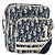 Christian Dior Trotter Canvas Shoulder Bag PVC Blue Silver