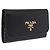PRADA Key Case Safiano Leather Black Gold
