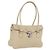 PRADA Tote Bag Leather Ivory Silver