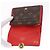 LOUIS VUITTON Monogram Portefeuille Flore Compact Wallet Red M64587 - vista 13