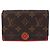 LOUIS VUITTON Monogram Portefeuille Flore Compact Wallet Red M64587 - vista 2