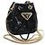 PRADA Chain Shoulder Pouch Sequin Black Gold