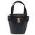 Salvatore Ferragamo Vala Hand Bag Leather Embossed Black Gold - vista 2