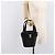 Salvatore Ferragamo Vala Hand Bag Leather Embossed Black Gold - vista 22