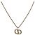 Christian Dior CD Logo Halskette Metall Goldfarben