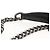 PRADA Chain Shoulder Bag Leather White Black - vista 18