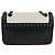 PRADA Chain Shoulder Bag Leather White Black - vista 2
