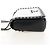 PRADA Chain Shoulder Bag Leather White Black - vista 3