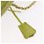 PRADA Bolsa de Ombro com Corrente Nylon Lime Green Gold - vista 17