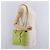 PRADA Bolsa de Ombro com Corrente Nylon Lime Green Gold - vista 28
