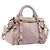 Miu Miu Side ribbon Hand Bag Leather 2way Pink Gold