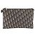 Christian Dior Oblique Clutch Bag Canvas Navy Silver - vista 2