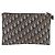 Christian Dior Oblique Clutch Bag Canvas Navy Silver - vista 3