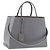 FENDI 2Jours Handtasche Leder 2way Blau Silber