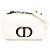 Borsa Dior Caro Small in pelle di agnello Macrocannage bianca