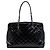 Borsa Tote Chanel Black CC Quilted Patent Charm