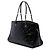 Borsa Tote Chanel Black CC Quilted Patent Charm - vista 2