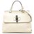 Bamboo Borsa Satchel Daily Gucci Piccola in Vitello Bianco con Bambù