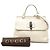 Bamboo Borsa Satchel Daily Gucci Piccola in Vitello Bianco con Bambù - vista 7