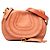 Chloé Orange Medium Grained Calfskin Marcie Saddle Crossbody