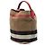 Borsa secchiello Burberry Ashby in tela Mega Check marrone Medium - vista 2