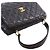 Borsa Chanel Black Mini Quilted Lambskin Kelly Top Handle Bag - vista 6
