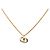 Collana Dior Gold con pendente logo CD placcato oro - vista 2