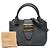 Mala Tote Burberry Blue Small em pele granulada com fivela - vista 6