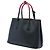 Prada Double Satchel Bicolor aus Saffiano Leder Schwarz Medium - Ansicht 2