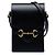 Gucci Mini Bolsa Tiracolo Horsebit 1955 em Couro Preto