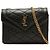Autre Marque Saint Laurent Black Micro Quilted Lambskin Monogram Gaby Envelope Chain Crossbody