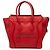 Céline Celine Luggage Tote Micro aus drummed Kalbsleder rot