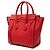 Céline Celine Luggage Tote Micro aus drummed Kalbsleder rot - Ansicht 2