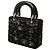 Dior Mini Lady Dior in lana nera e paillettes - vista 2
