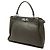 Fendi Peekaboo Iconic Satchel aus Leder in Grau, Größe Medium - Ansicht 2