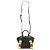 Fendi 3Jours Mini Lederhandtasche in Schwarz mit Pompon - Ansicht 5