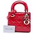 Dior Red Mini Patent Cannage Lady Dior - Ansicht 7