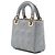 Dior Gray Mini Metallic Lambskin Cannage Lady Dior - vista 2