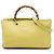 Borsa Gucci Bamboo Shopper Medium in pelle di vitello gialla