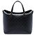 Borsa Satchel Gucci Black Guccissima Linea A Fold Over