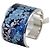 Christian Lacroix Bracciale rigido floreale argento