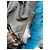 Autre Marque Designer Patchwork Fox Fur Vest - Blue, White, Grey - view 2