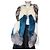 Autre Marque Designer Patchwork Fox Fur Vest - Blue, White, Grey - view 3