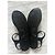 Sandali bassi Chanel in gomma nera con perle - vista 10