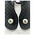 Sandali bassi Chanel in gomma nera con perle - vista 3